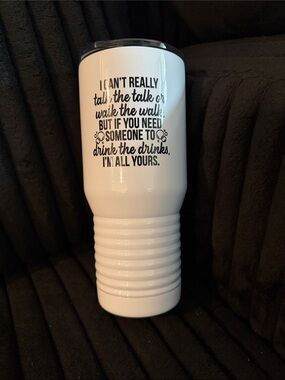 Hippie Runner White Insulated Tumbler with Quote - Durable Drinkware